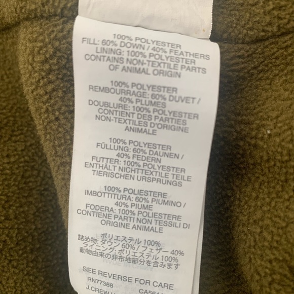 J.crew kids puffer navy jacket size 6/7 - Picture 3 of 3